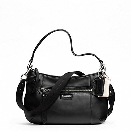 DAISY LEATHER CROSSBODY - COACH F23978 - SILVER/BLACK