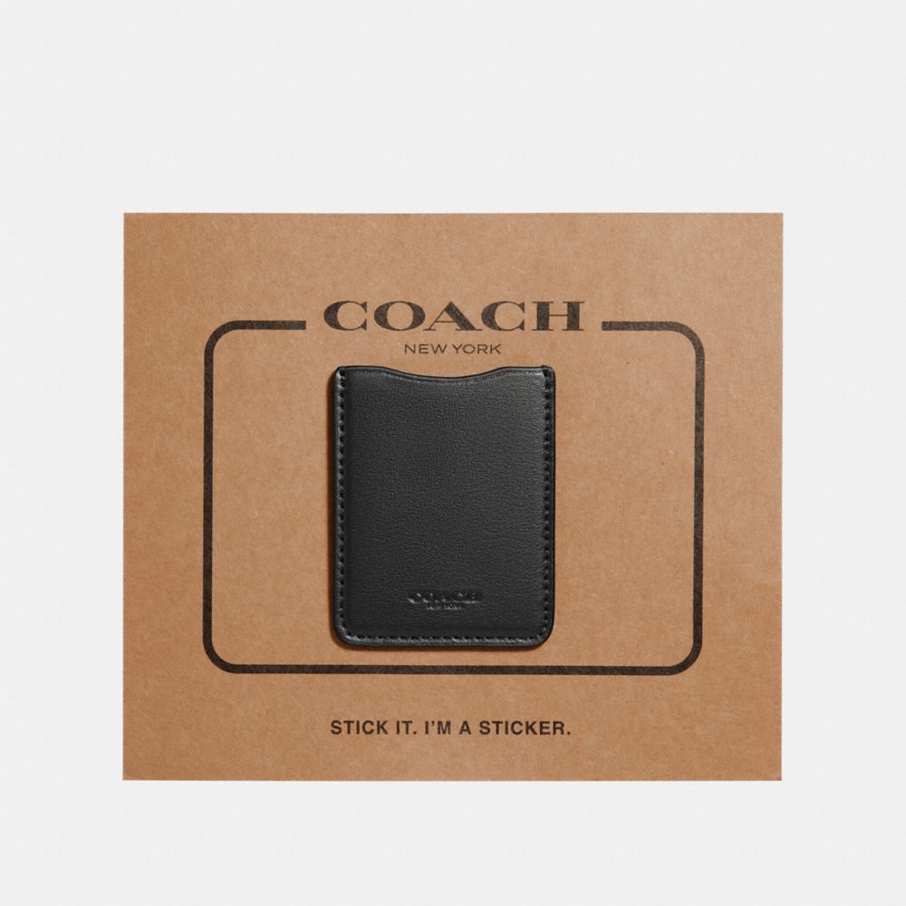 COACH PHONE POCKET STICKER - BLACK - F24051