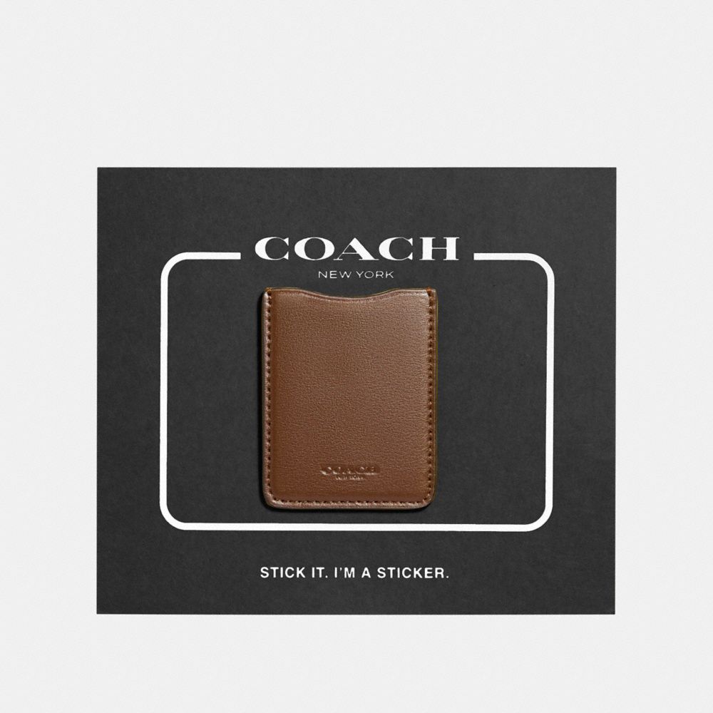 COACH F24051 Pocket Sticker DARK SADDLE