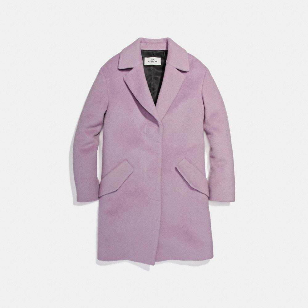 SOLID WOOL COAT - f24084 - LAVENDER