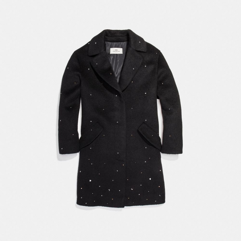 STARDUST WOOL COAT - f24087 - BLACK