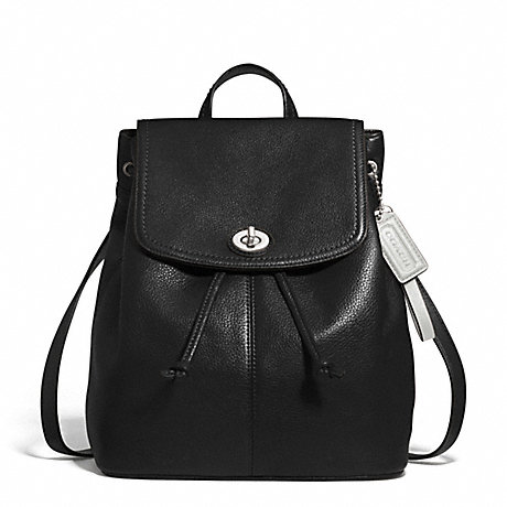 COACH PARK LEATHER BACKPACK - SILVER/BLACK - f24385
