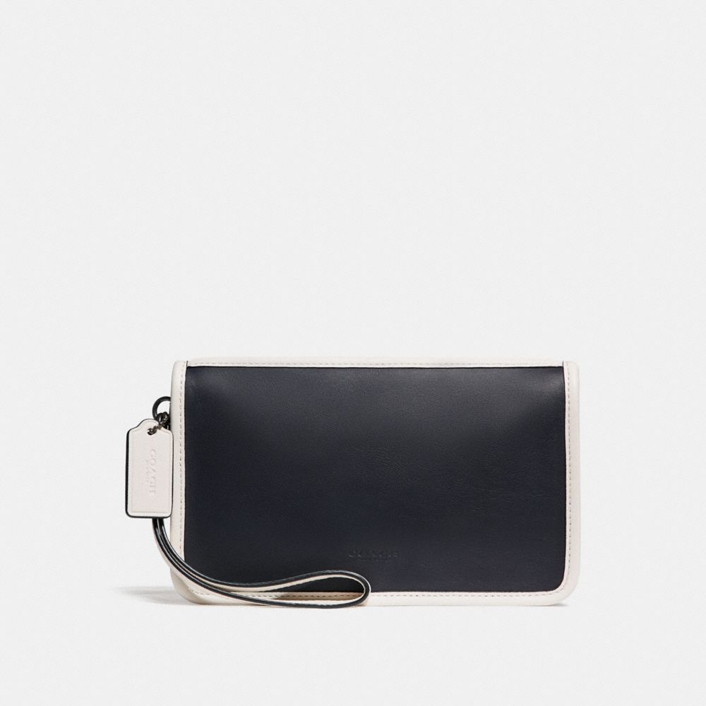 COACH LARGE WRISTLET - MIDNIGHT/CHALK/BLACK ANTIQUE NICKEL - f24470