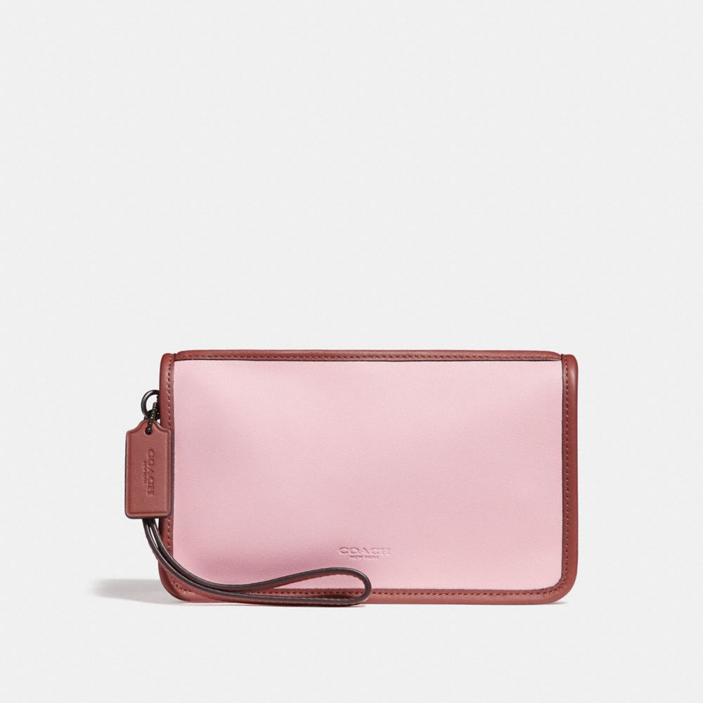 LARGE WRISTLET - BLUSH/TERRACOTTA/BLACK ANTIQUE NICKEL - COACH F24470