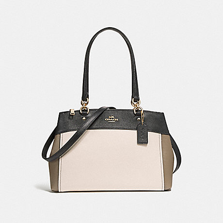 COACH f24549 BROOKE CARRYALL IN COLORBLOCK LIGHT GOLD/CHALK