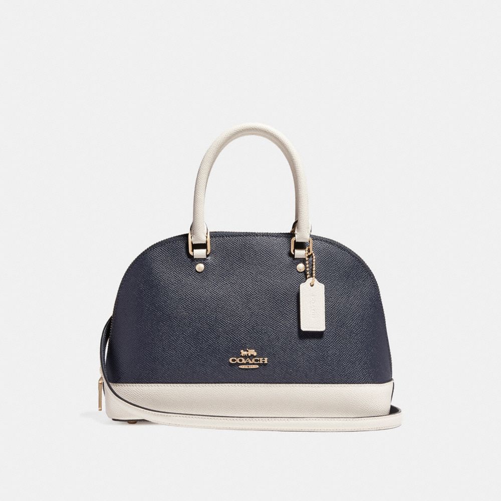 COACH F24589 - MINI SIERRA SATCHEL IN COLORBLOCK MIDNIGHT/CHALK/LIGHT GOLD