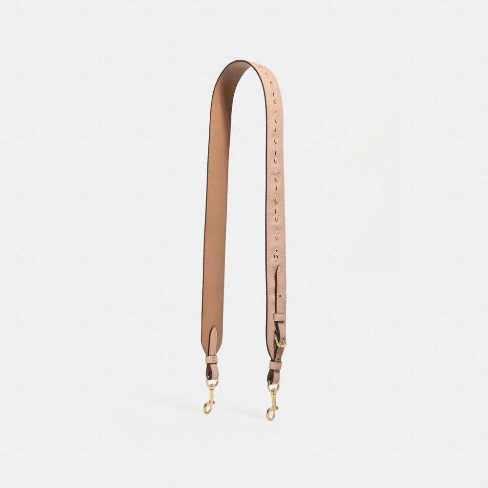 STRAP WITH FLORAL TOOLING - NUDE PINK/IMITATION GOLD - COACH F24591