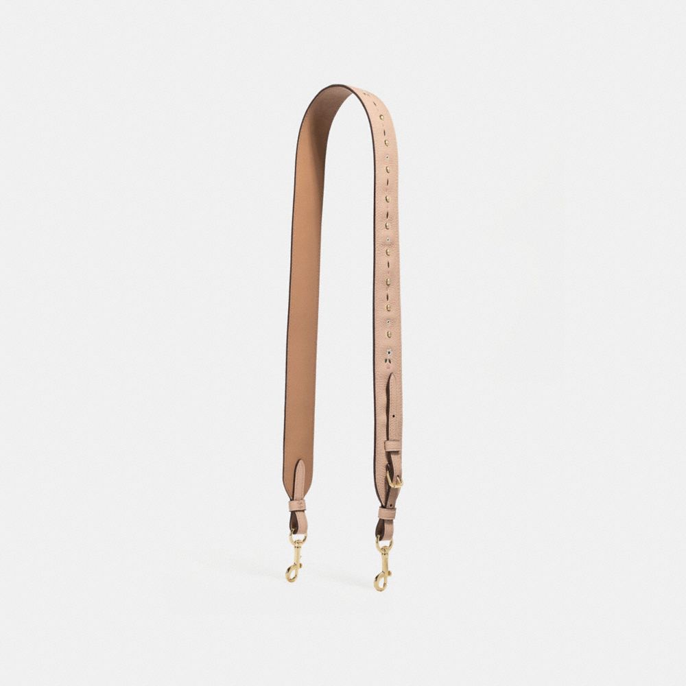 COACH STRAP WITH FLORAL TOOLING - nude pink/imitation gold - f24591