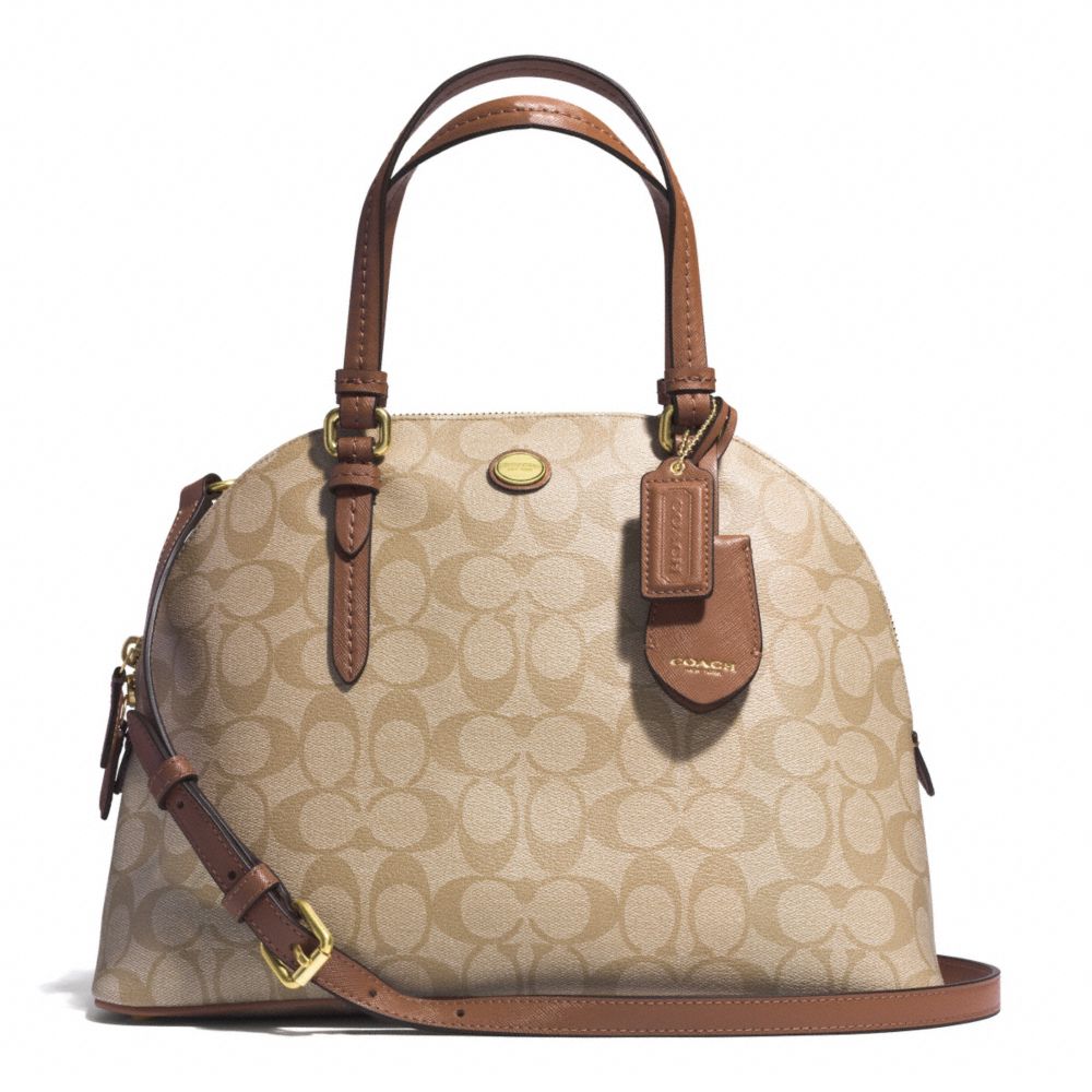 COACH PEYTON SIGNATURE CORA DOMED SATCHEL - B4CZ9 - f24606