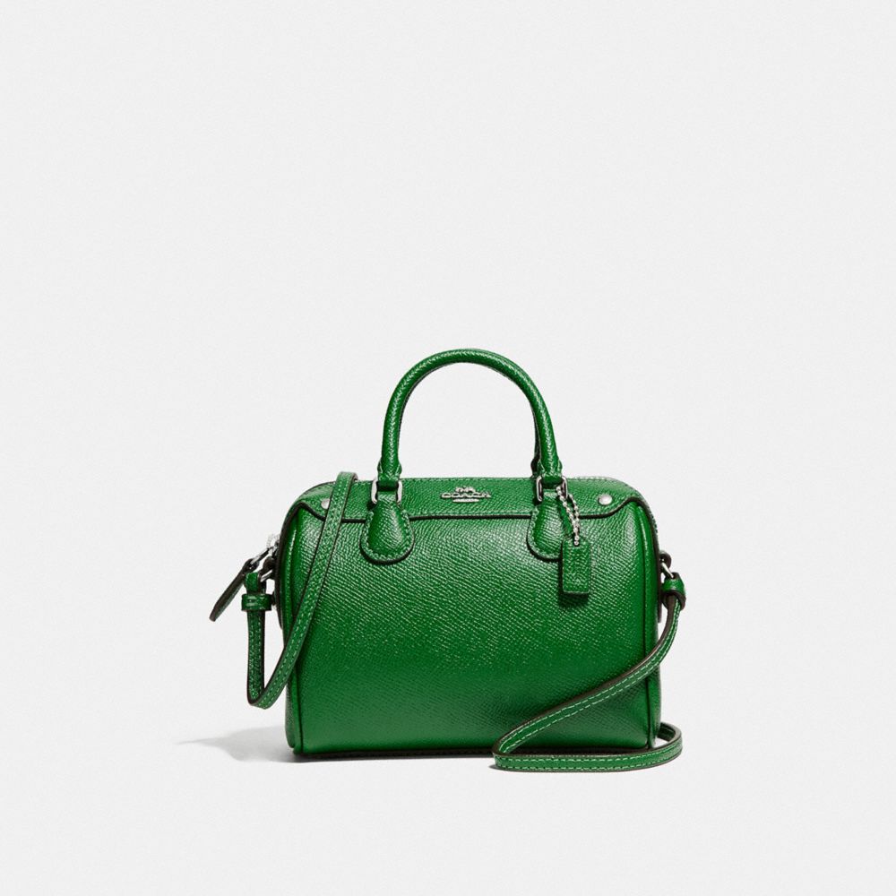 COACH MICRO MINI BENNETT SATCHEL - SILVER/KELLY GREEN - F24627