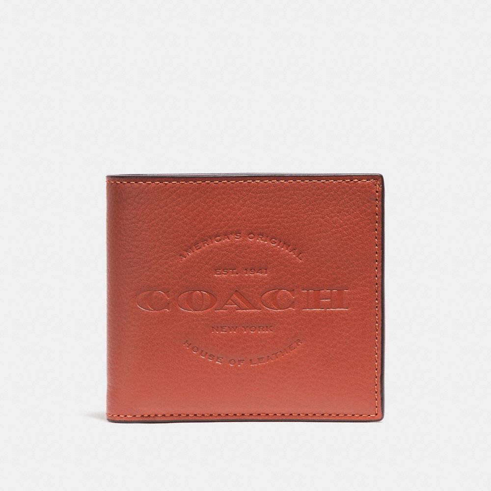 COACH F24647 Double Billfold Wallet TERRACOTTA