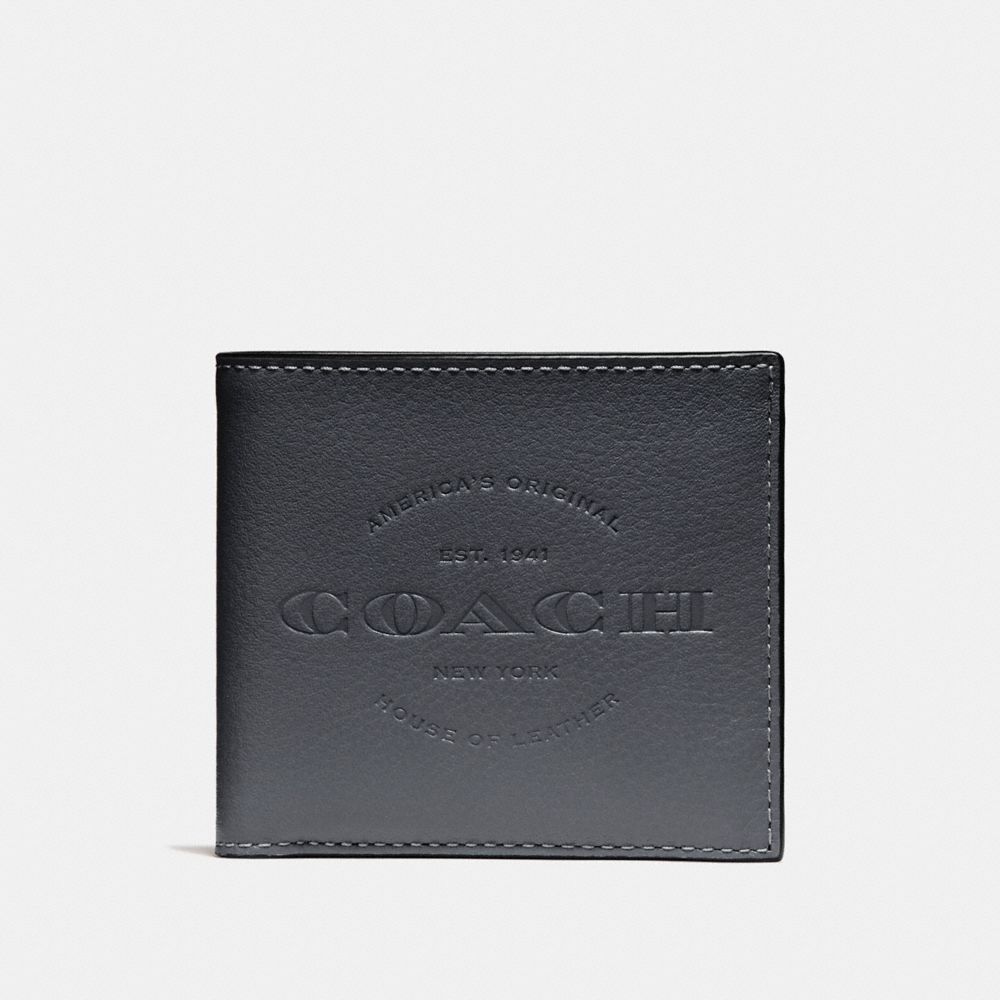 COACH F24647 DOUBLE BILLFOLD WALLET GRAPHITE