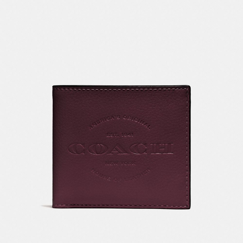 DOUBLE BILLFOLD WALLET - OXBLOOD/BLACK ANTIQUE NICKEL - COACH F24647