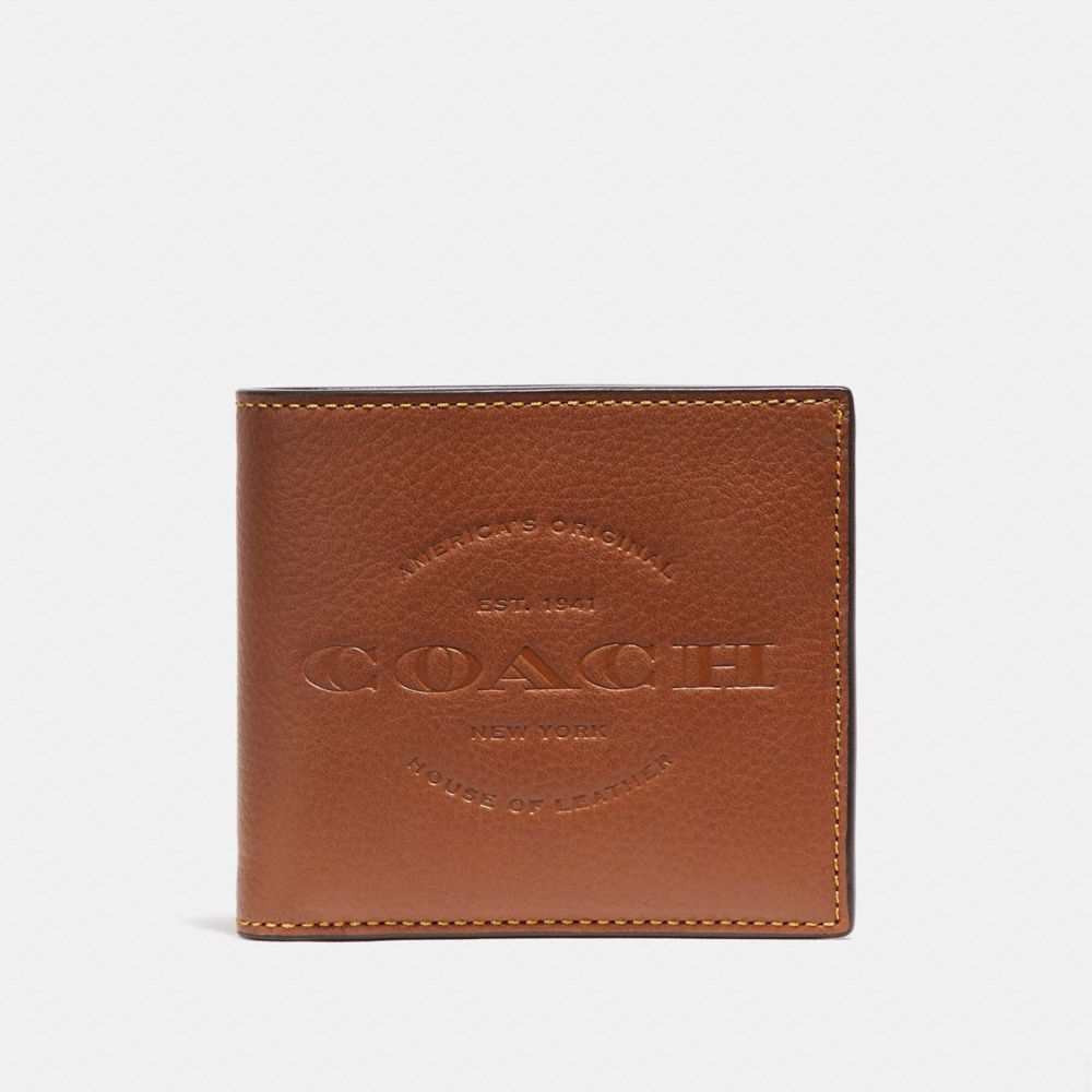 DOUBLE BILLFOLD WALLET - SADDLE - COACH F24647