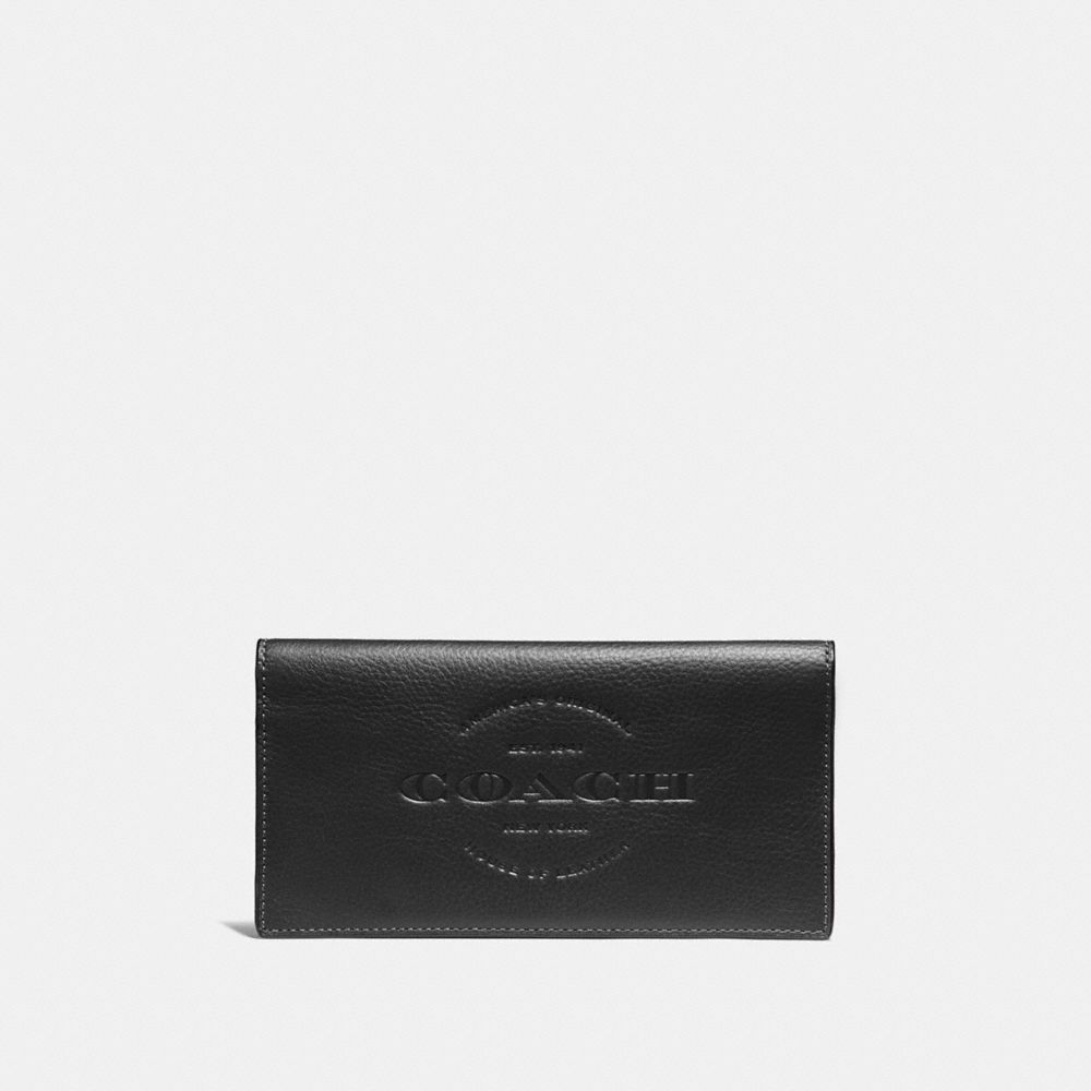 COACH F24653 Breast Pocket Wallet BLACK