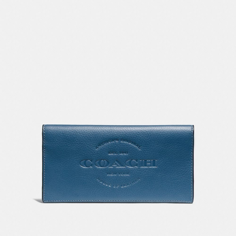 COACH BREAST POCKET WALLET - DENIM - f24653