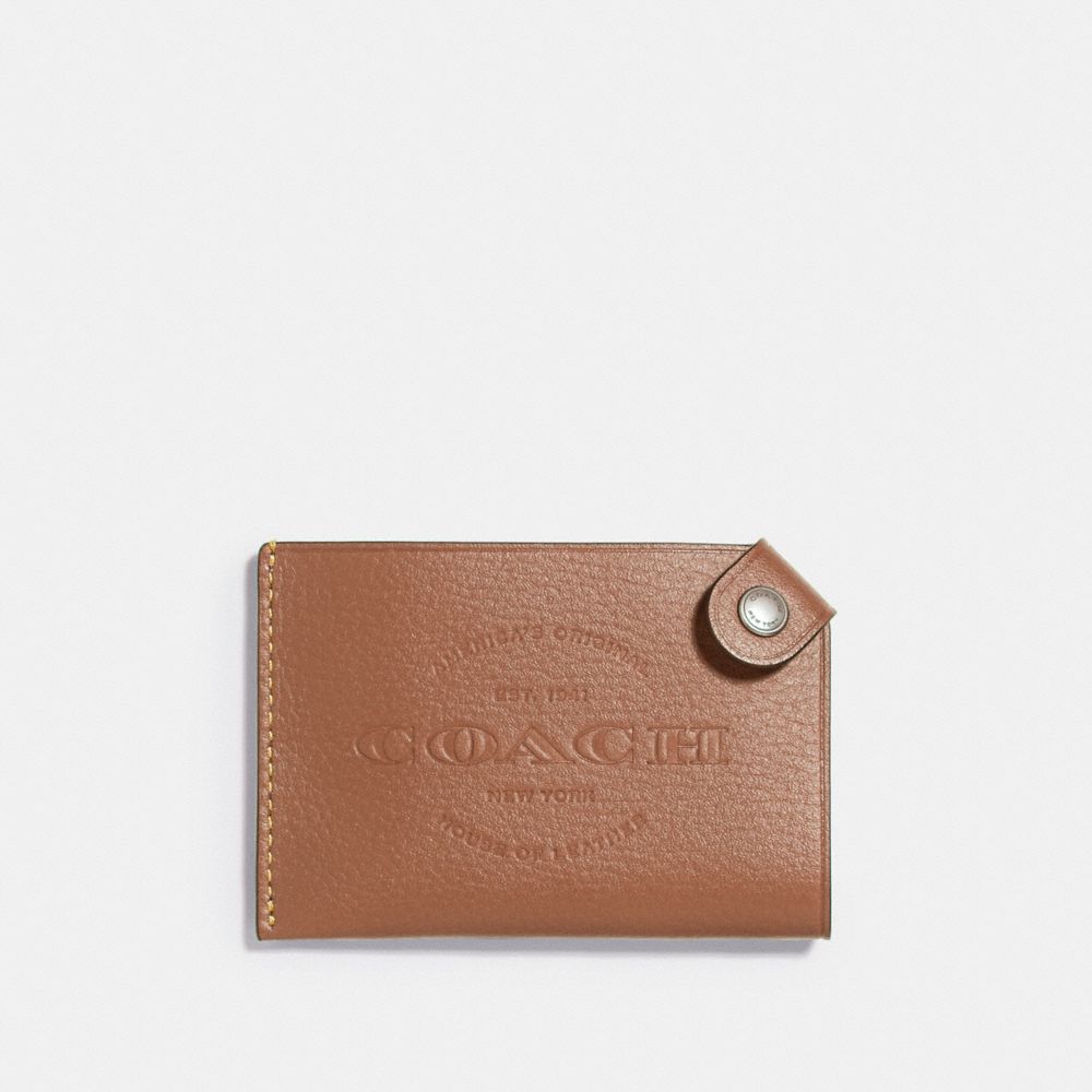 COACH CARD CASE - SADDLE - f24659