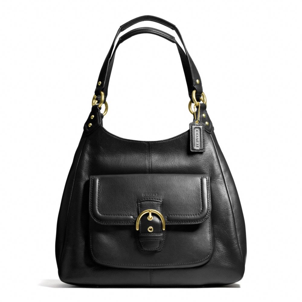 COACH CAMPBELL LEATHER HOBO - ONE COLOR - F24686
