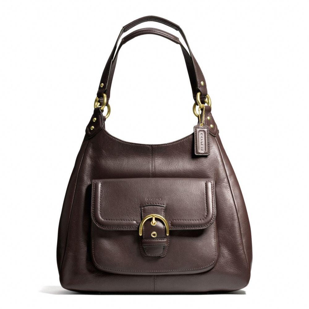 COACH CAMPBELL LEATHER HOBO - ONE COLOR - F24686
