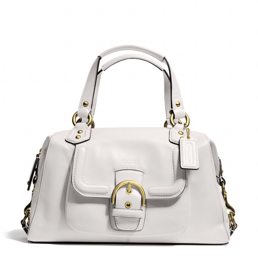 COACH F24690 Campbell Leather Satchel BRASS/IVORY