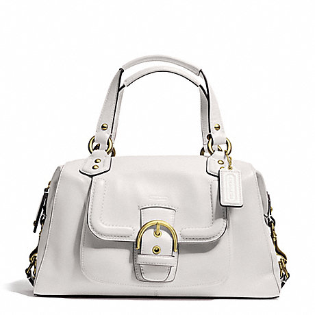 COACH F24690 CAMPBELL LEATHER SATCHEL BRASS/IVORY