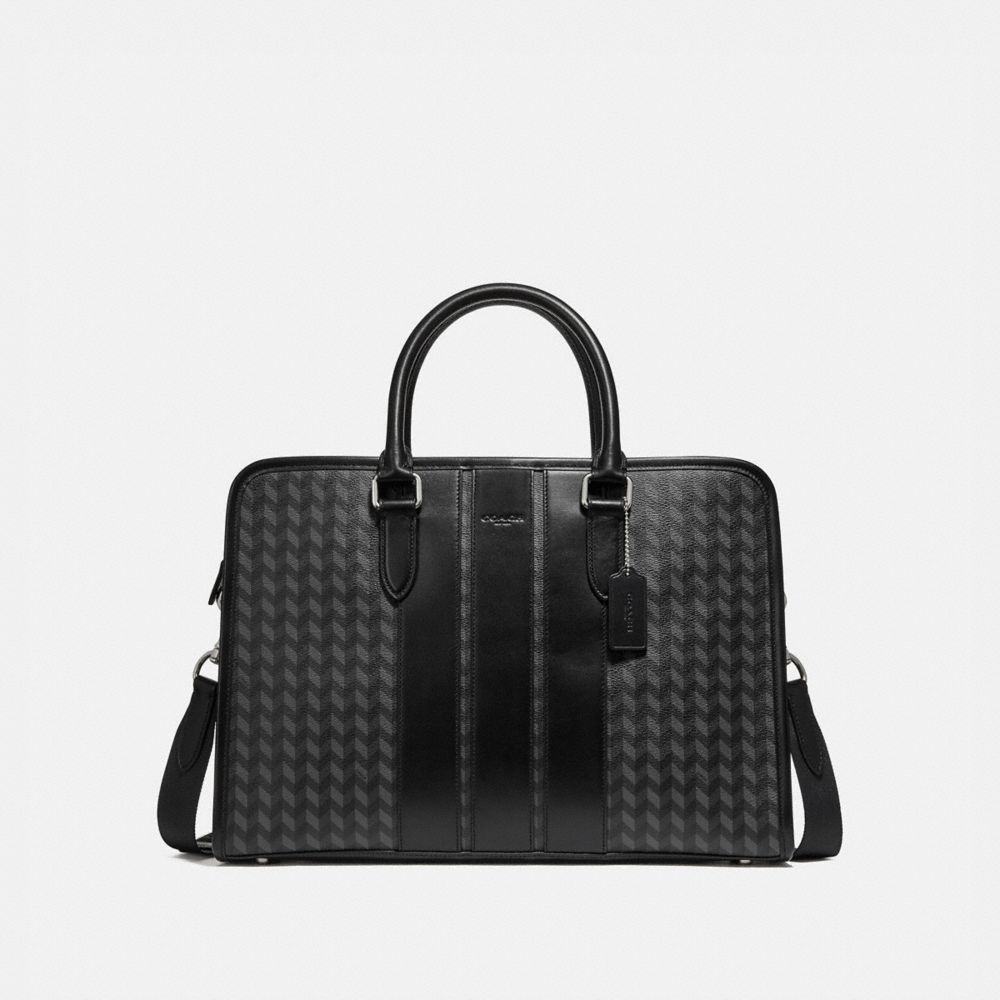 COACH f24718 BOND BRIEF WITH HERRINGBONE PRINT NINI7