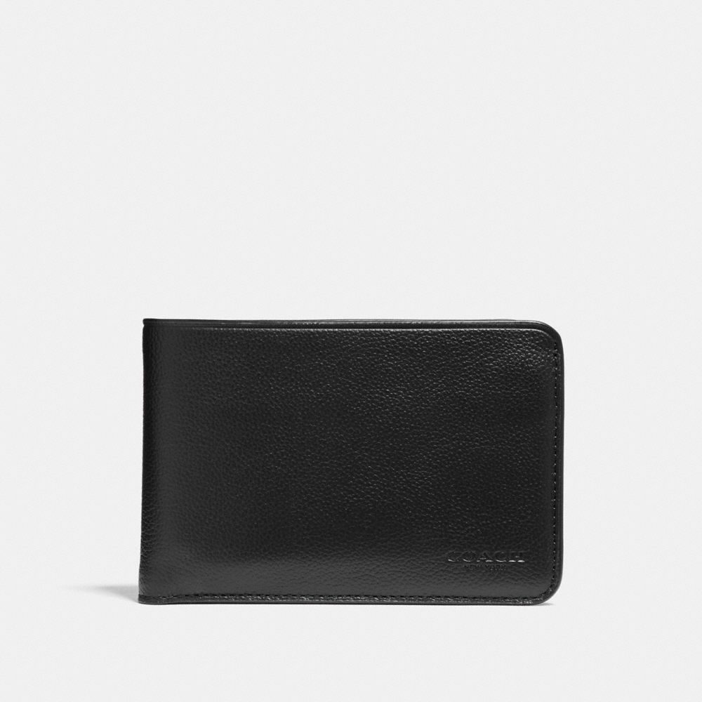 COACH F24749 Slim Travel Wallet BLACK