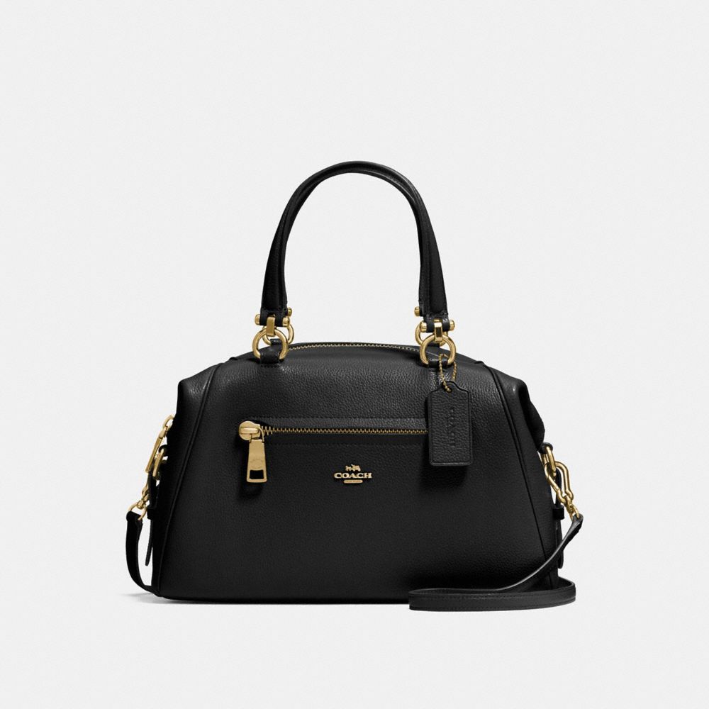 PRIMROSE SATCHEL - f24769 - BLACK/LIGHT GOLD