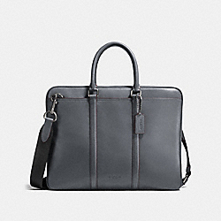 COACH METROPOLITAN SLIM BRIEF - BLACK ANTIQUE NICKEL/GRAPHITE - F24776