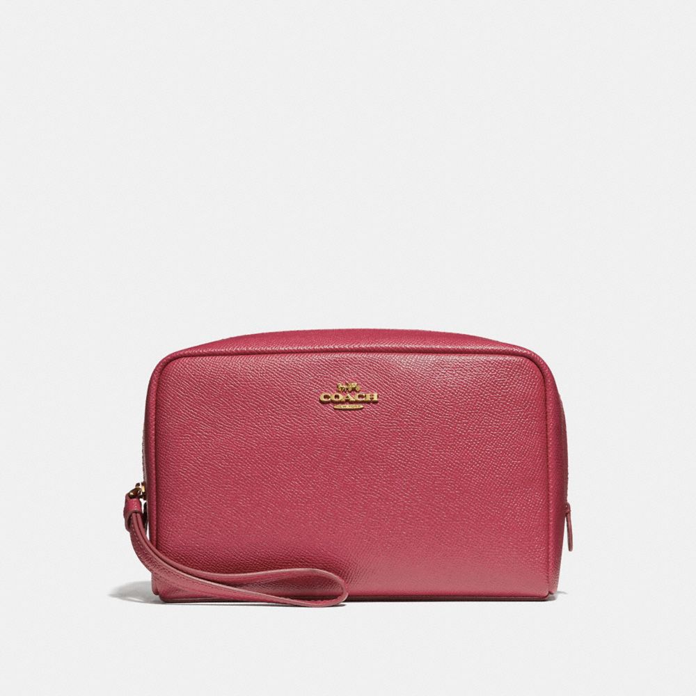 COACH F24797 Boxy Cosmetic Case ROUGE/GOLD