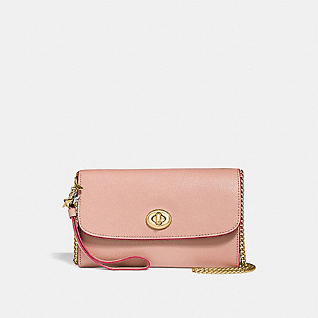 COACH CHAIN CROSSBODY WITH CHARMS - NUDE PINK/LIGHT GOLD - F24802