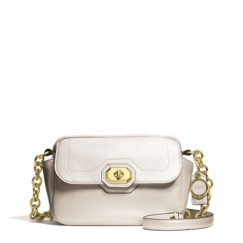 COACH F24843 - CAMPBELL TURNLOCK LEATHER CAMERA BAG BRASS/PEARL