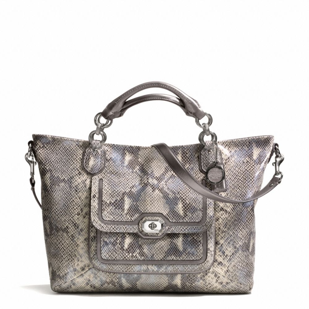 COACH F24852 Campbell Exotic Leather Izzy Fashion Satchel 