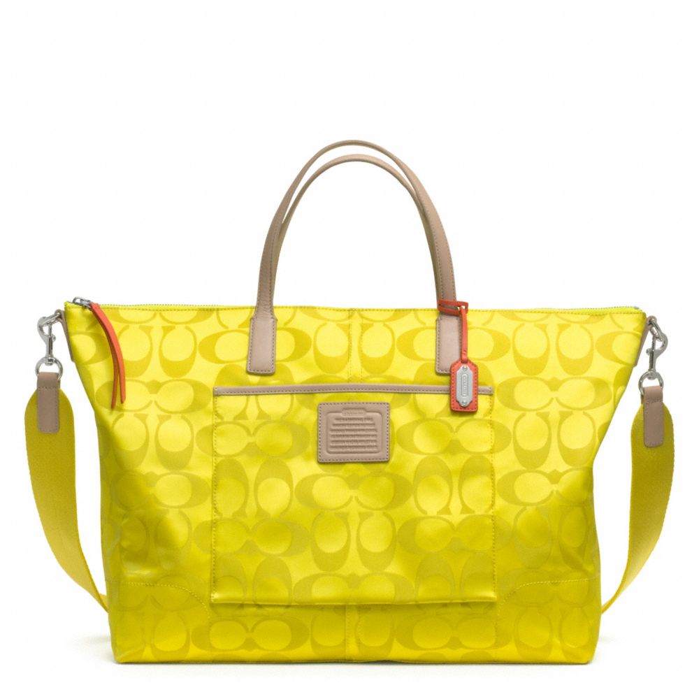 COACH f24863 LEGACY WEEKEND SIGNATURE NYLON WEEKENDER TOTE 