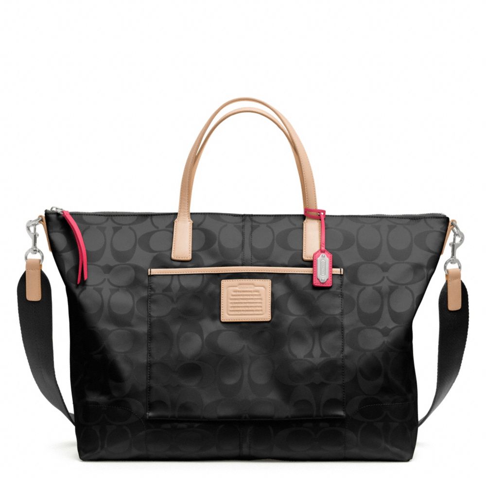 COACH F24863 WEEKEND SIGNATURE NYLON WEEKENDER TOTE ONE-COLOR