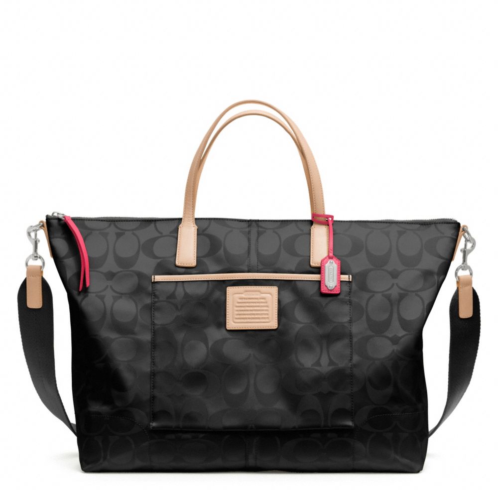 COACH F24863 - WEEKEND SIGNATURE NYLON WEEKENDER TOTE ONE-COLOR