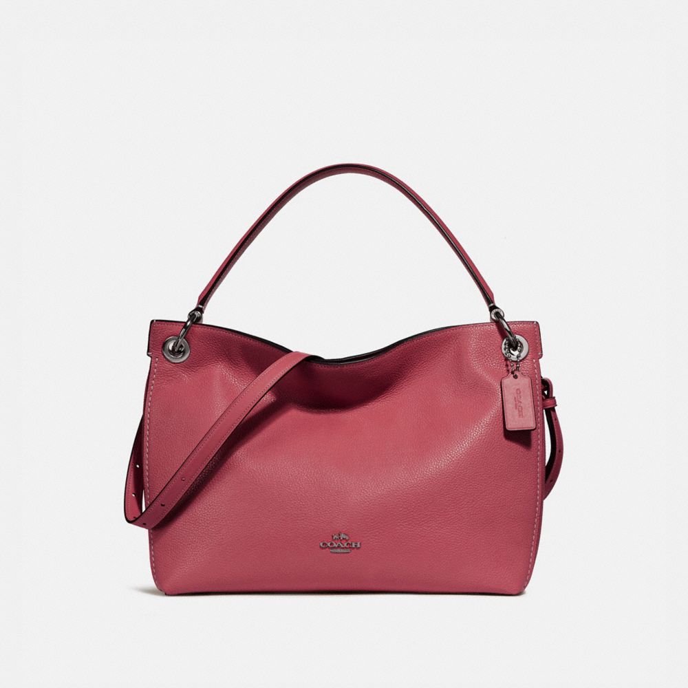 COACH CLARKSON HOBO - WASHED RED/DARK GUNMETAL - F24947