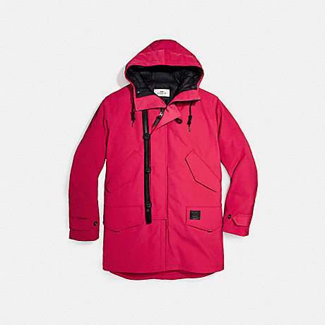 COACH DOWN PARKA - RED - f25002