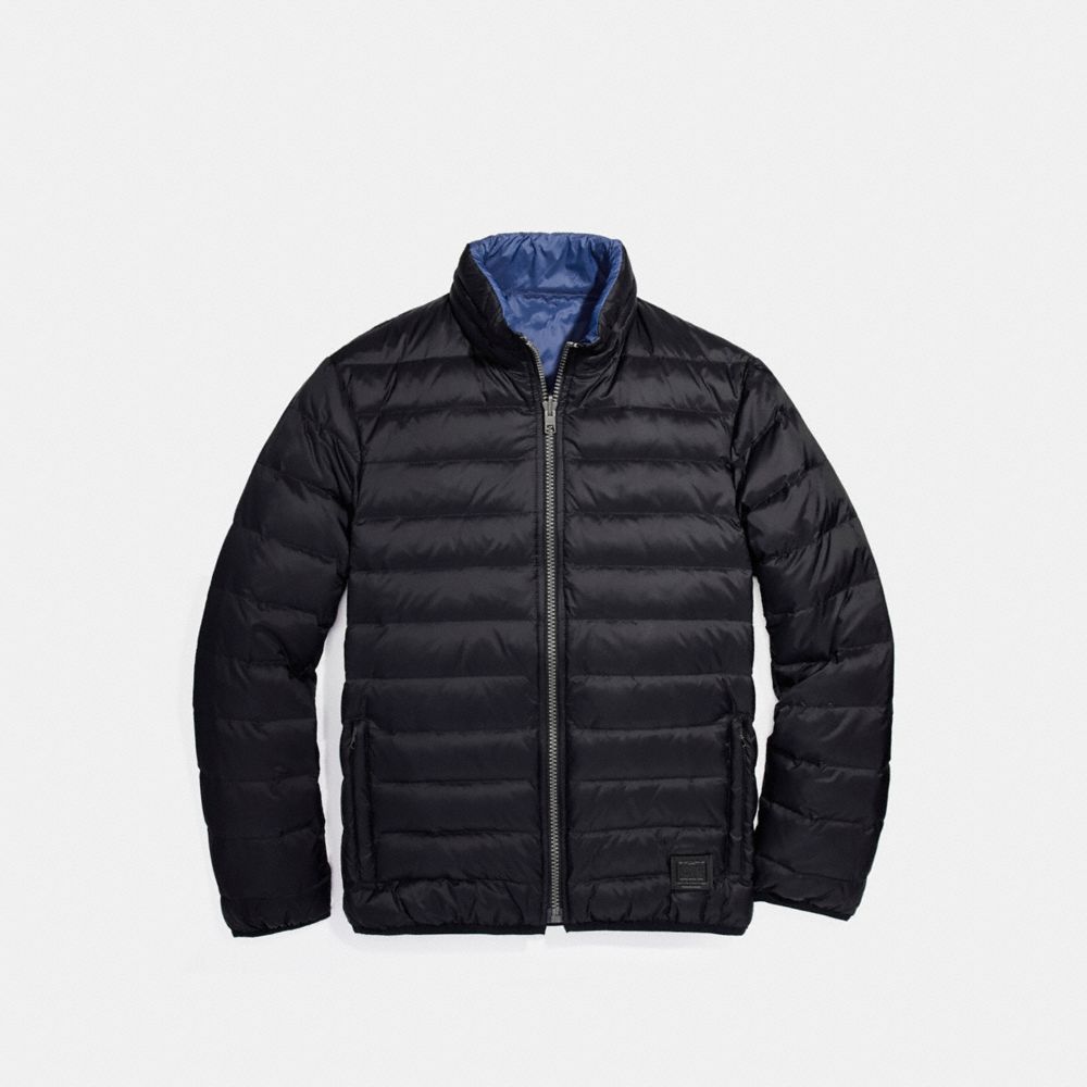 COACH F25004 - REVERSIBLE DOWN JACKET - BLACK | COACH MEN