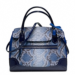COACH POPPY EMBOSSED PYTHON LARGE FLAP SATCHEL - ONE COLOR - F25077