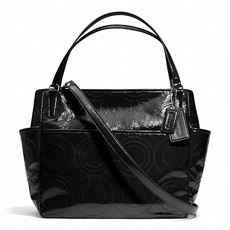 COACH F25141 STITCHED PATENT LEATHER BABY BAG TOTE ONE-COLOR