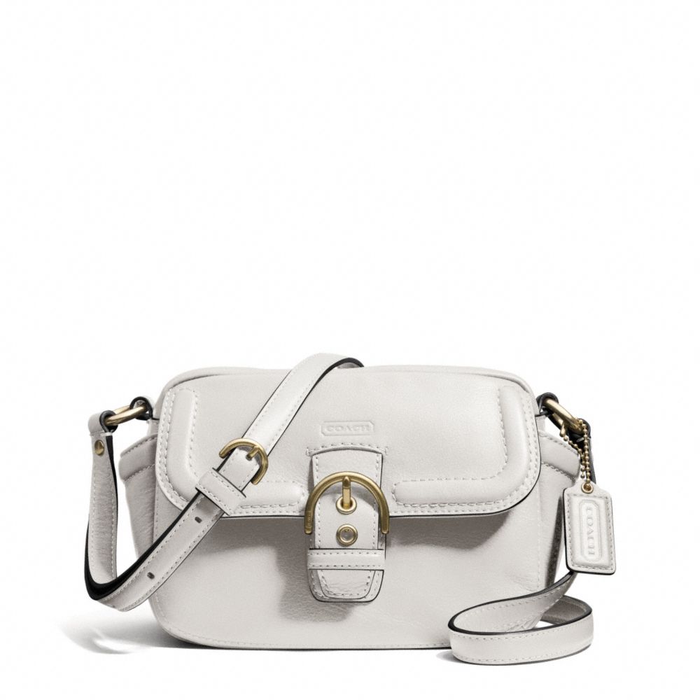 COACH f25150 CAMPBELL LEATHER CAMERA BAG BRASS/IVORY