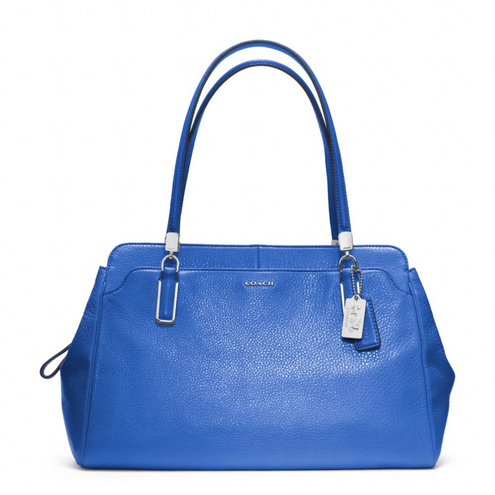 COACH F25161 - MADISON LEATHER KIMBERLY CARRYALL - SILVER/COBALT ...