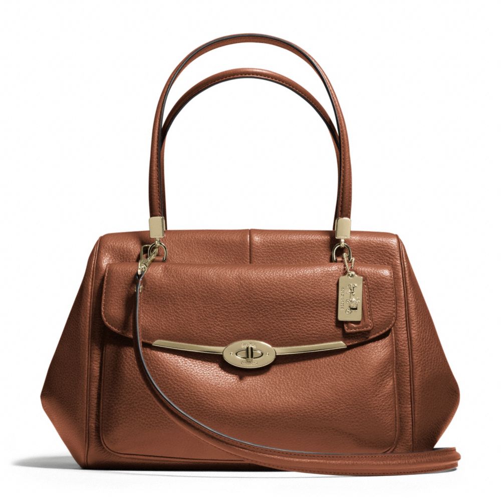 MADISON MADELINE LEATHER EAST/WEST SATCHEL - COACH F25166 - ONE-COLOR