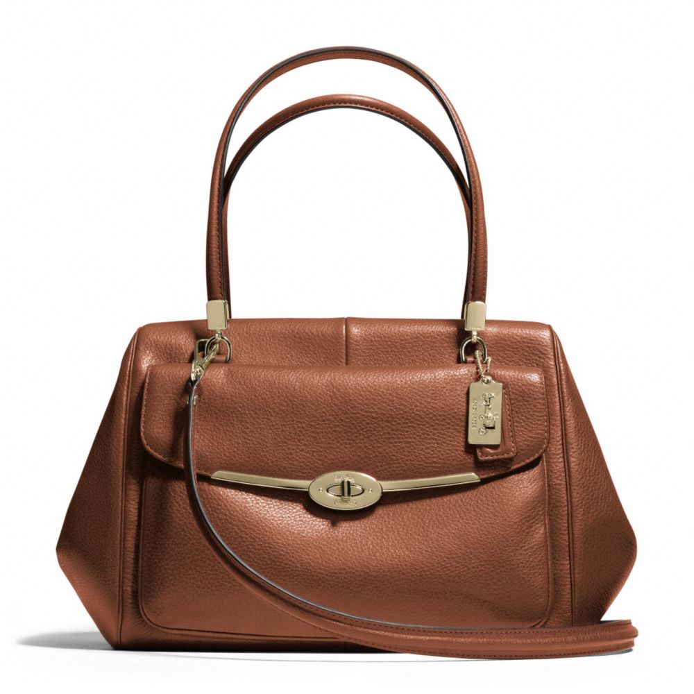 COACH MADISON LEATHER MADELINE EAST/WEST SATCHEL - ONE COLOR - F25166