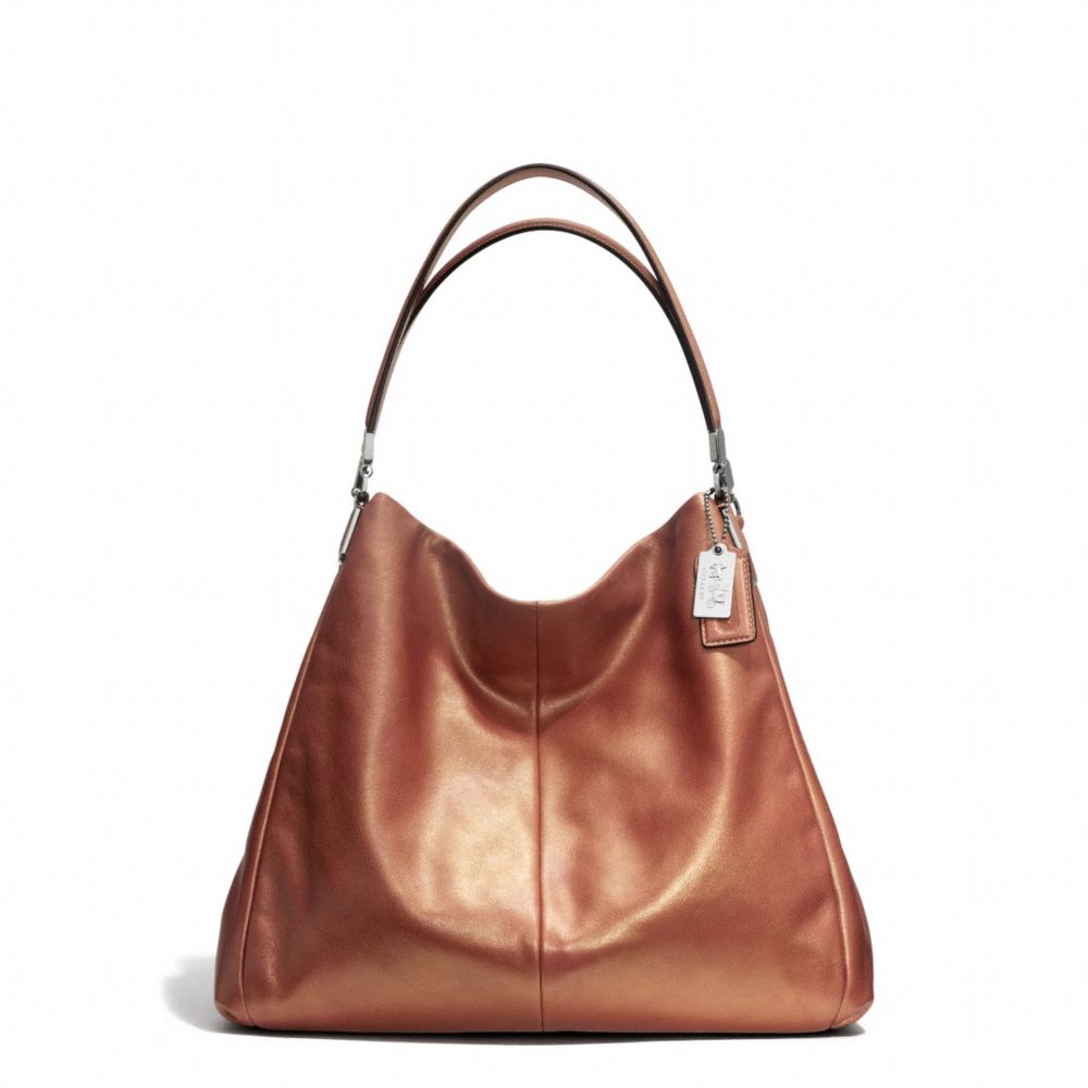 COACH f25173 MADISON PHOEBE SHOULDER BAG IN METALLIC LEATHER 