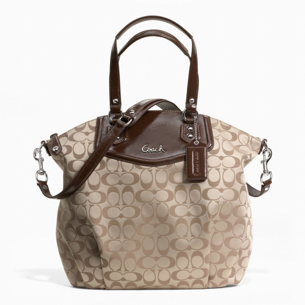 ASHLEY SIGNATURE NORTH/SOUTH SATCHEL COACH F25185