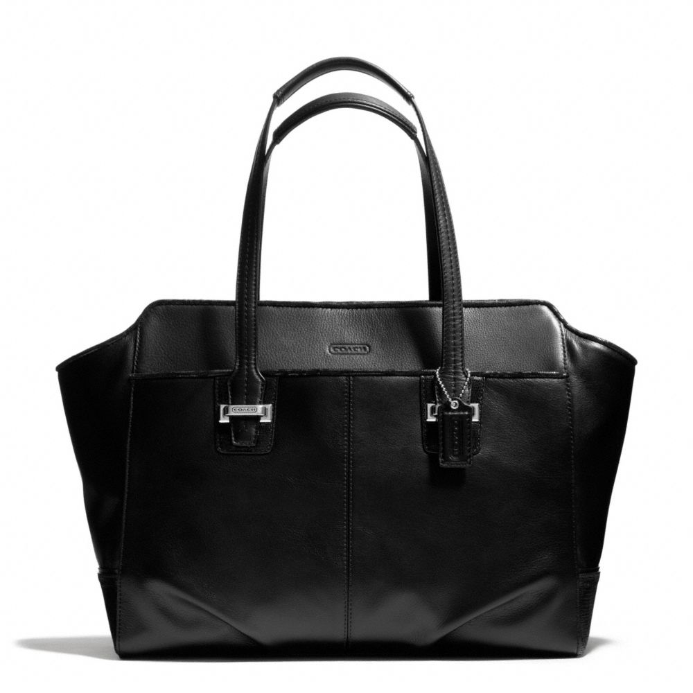 COACH F25205 - TAYLOR LEATHER ALEXIS CARRYALL SILVER/BLACK