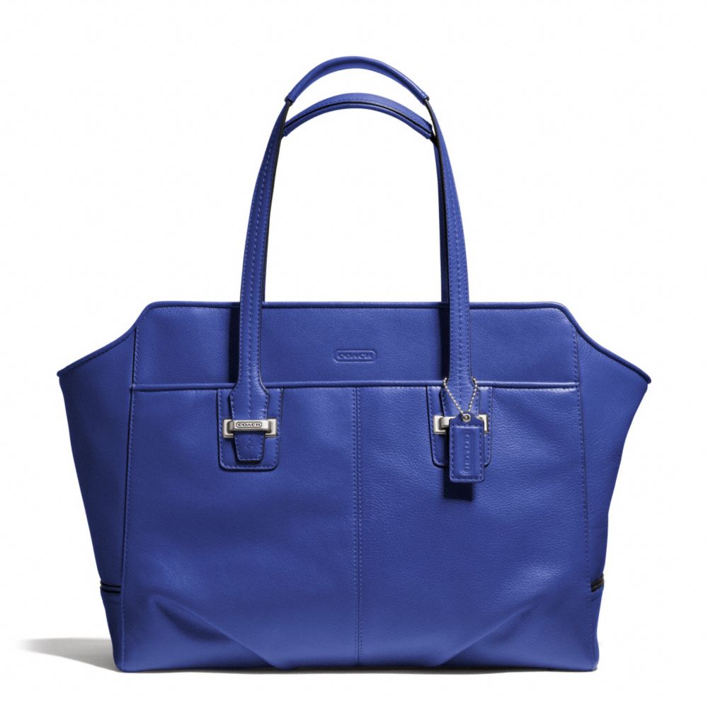 COACH F25205 - TAYLOR LEATHER ALEXIS CARRYALL SILVER/COBALT