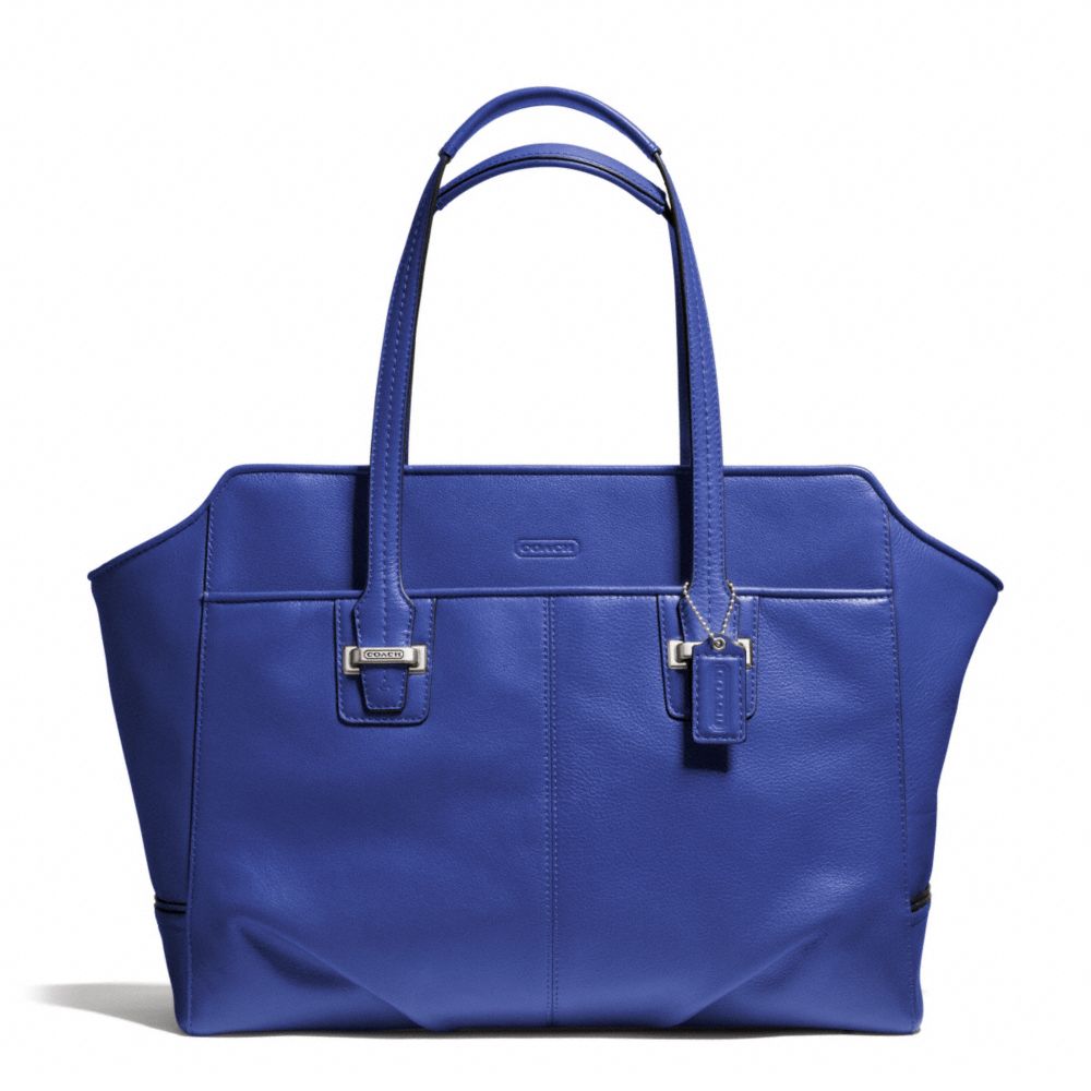 COACH TAYLOR LEATHER ALEXIS CARRYALL - SILVER/COBALT - f25205